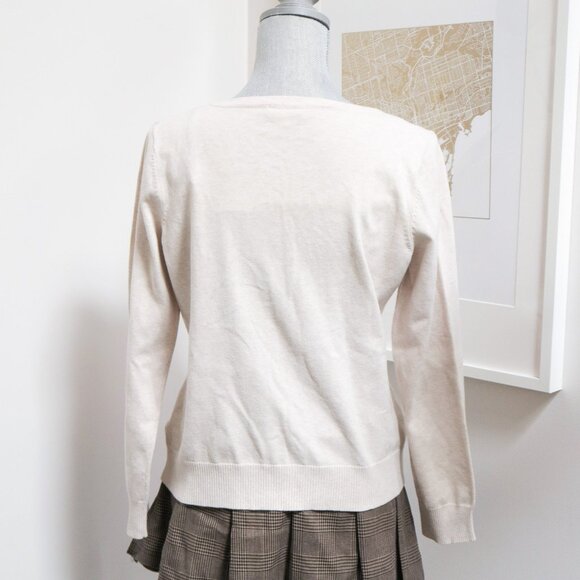 Heather Beige Crew Neck Cardigan 🍦 NORTHERN REFLECTIONS - Picture 3 of 6